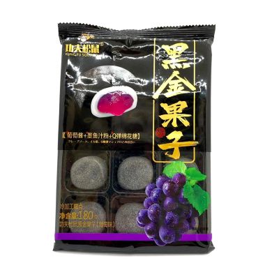 Лот: 20533807. Фото: 1. Черные моти Gongfu Songshu с фруктовым... Другое (кондитерские изделия, конфеты)