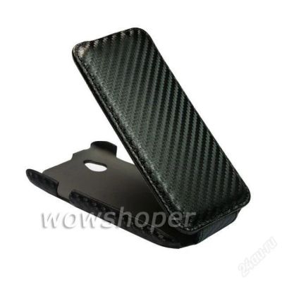 Лот: 3099322. Фото: 1. Чехол - книжка Iphone 5, карбон... Чехлы, бамперы