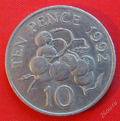 Лот: 1588533. Фото: 1. (№680/LS) 10 пенсов 1992 (Гернси... Великобритания и острова