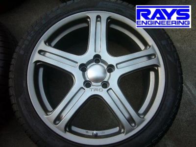 Лот: 4114930. Фото: 1. Диски Rays TRD R17 5x100 вместе... Шины на дисках
