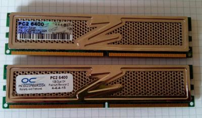 Лот: 5488948. Фото: 1. 2*1Gb OCZ Platinum DDR2 800MHz... Оперативная память