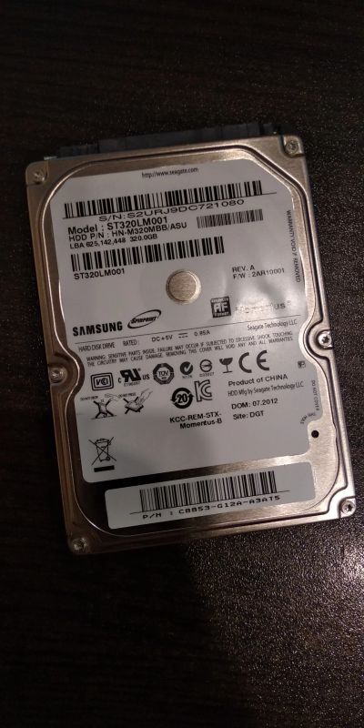 Лот: 14170117. Фото: 1. Samsung ST320LM001 320Gb Для ноутбука... Жёсткие диски (HDD)