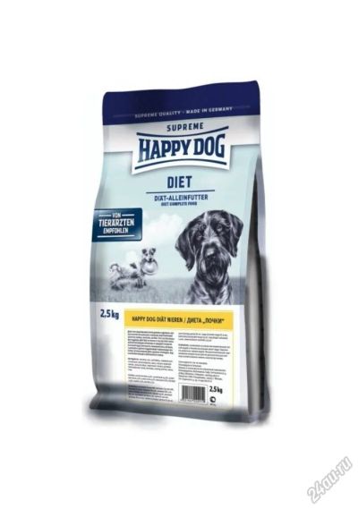 Лот: 5578359. Фото: 1. Корм Happy Dog Diet Kidneys для... Корма