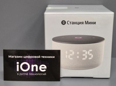 Лот: 24654913. Фото: 1. Яндекс Станция Мини с часами 3... Умные колонки