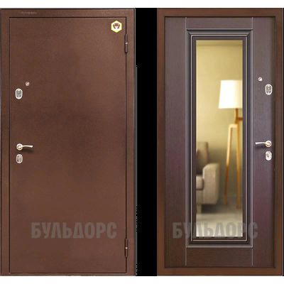 Лот: 7112991. Фото: 1. дверь входная с зеркалом Бульдорс-12... Двери входные