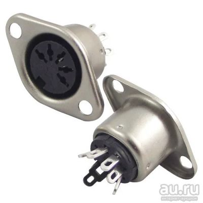Лот: 13466586. Фото: 1. Гнездо DIN 5 pin (мама), металлическое... Разъёмы