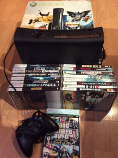 Лот: 3280791. Фото: 1. xbox 360 120gb+20 игр на дисках. Игровые приставки, консоли