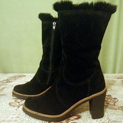 Лот: 10309662. Фото: 1. Сапоги зимние, натуральная замша... Сапоги