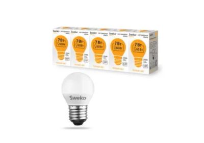 Лот: 19242489. Фото: 1. Лампа светодиодная Sweko 42LED-G45-15W-230-3000K-Е27... Лампочки