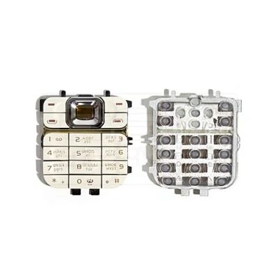 Лот: 12057877. Фото: 1. Клавиатура Nokia 7360 Бежевый... Корпуса, клавиатуры, кнопки