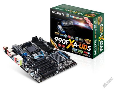 Лот: 5959440. Фото: 1. Топовая Gigabyte GA-990FXA-UD5... Материнские платы