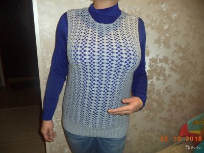 Лот: 12115502. Фото: 1. туника вязанная. Свитеры, толстовки, худи