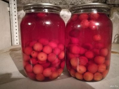 Лот: 9592642. Фото: 1. Компот из садовой сливы, ранеток... Домашние заготовки
