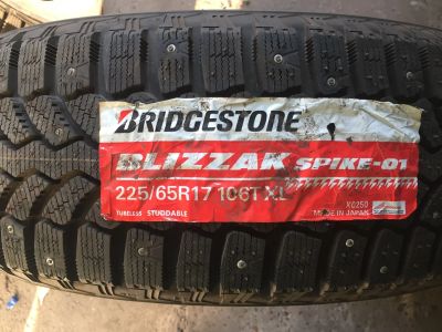 Лот: 16609662. Фото: 1. Bridgestone Spike 01 225/65 R17. Шины
