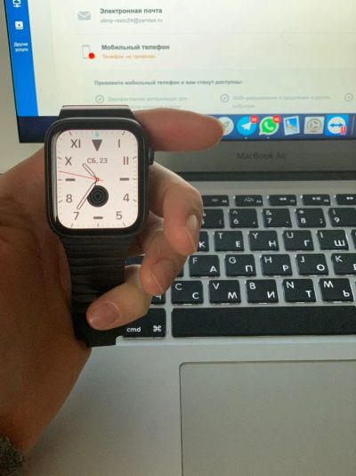 Лот: 15068336. Фото: 1. Apple Watch Series 4 44mm Space... Ремешки, браслеты
