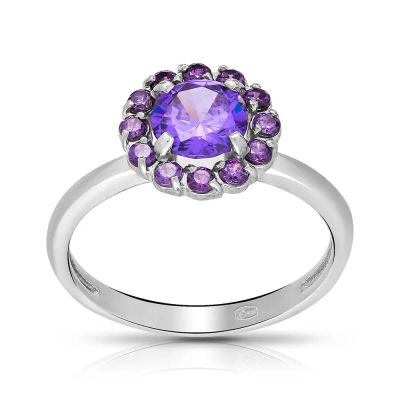 Лот: 23795391. Фото: 1. Серебряное кольцо с ювелирным... Кольца, перстни