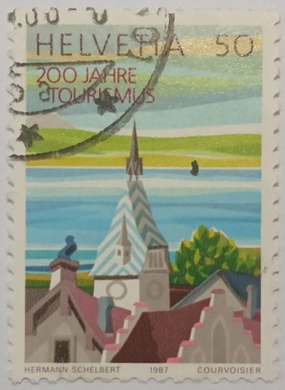 Лот: 25310489. Фото: 1. Марки_Швейцария, 50 Ct.- сентиме... Марки