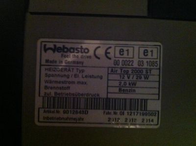 Лот: 4820249. Фото: 1. Отопитель Салона Webasto air Top... Автомобильные сигнализации