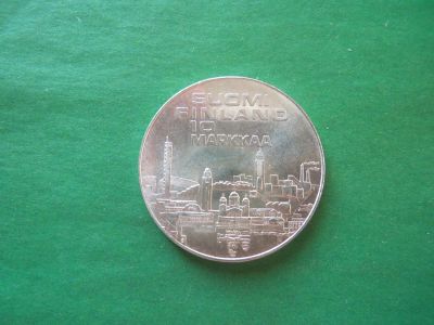 Лот: 18822891. Фото: 1. Финляндия 10 марок 1971 г. X Чемпионат... Европа