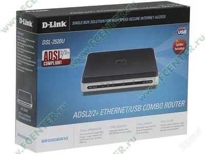 Лот: 1128238. Фото: 1. ADSL модем D-link DSL-2520U. Проводные модемы
