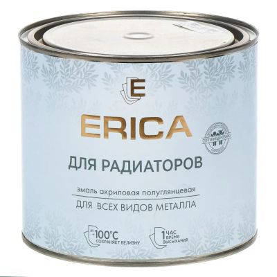 Лот: 24085210. Фото: 1. Эмаль Erica, для радиаторов, термостойкая... Краски, лаки, растворитель