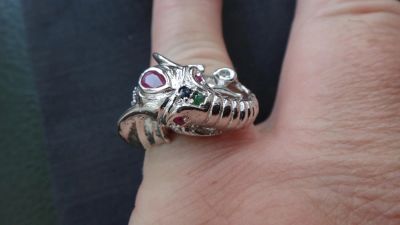 Лот: 7815833. Фото: 1. оригинальное кольцо перстень серебро... Кольца, перстни