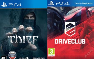 Лот: 6560847. Фото: 1. Thief; Drive Club (PS4) дисковые... Игры для консолей