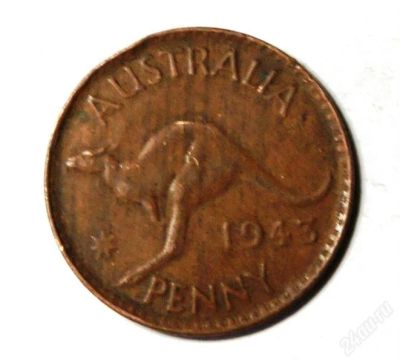 Лот: 2215589. Фото: 1. Австралия. 1 пенни 1943 г.(205... Австралия и Океания
