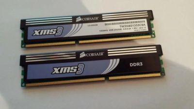 Лот: 11431910. Фото: 1. Corsair 4GB (2 x 2GB), PC3-10600... Оперативная память
