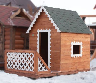 Лот: 5470385. Фото: 1. Детский деревянный домик с верандой... Игровые домики, палатки