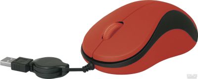 Лот: 13340302. Фото: 1. Мышь Defender MS-960 Red, скручивающийся... Клавиатуры и мыши