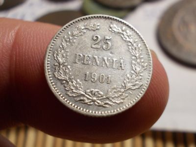 Лот: 16623509. Фото: 1. Имперские нечастые 25 пенни 1901... Россия до 1917 года