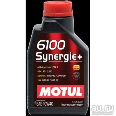 Лот: 8553105. Фото: 1. MOTUL 6100 Synergie+ 10W40 1л... Масла, жидкости