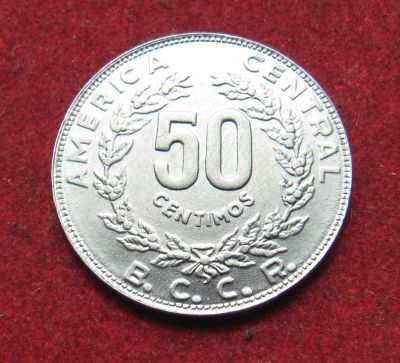 Лот: 20524940. Фото: 1. Коста-Рика 50 сентимо, 1990 г. Америка