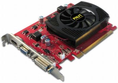 Лот: 3663662. Фото: 1. видеокарта GT 220 512mb DDR2 Palit. Видеокарты