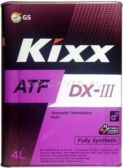 Лот: 12567528. Фото: 1. Kixx ATF DX-III, 4L. Масла, жидкости