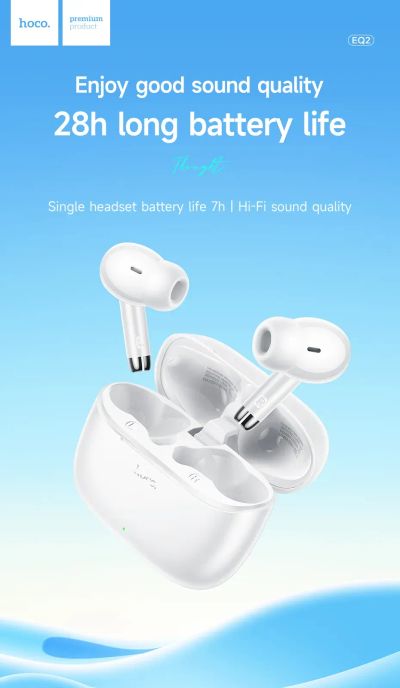 Лот: 21248852. Фото: 1. Гарнитура Bluetooth TWS Hoco EQ2... Наушники, гарнитуры