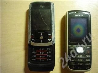 Лот: 233507. Фото: 1. Два телефона(Nokia 1650,FLy SL-500i... Кнопочные мобильные телефоны
