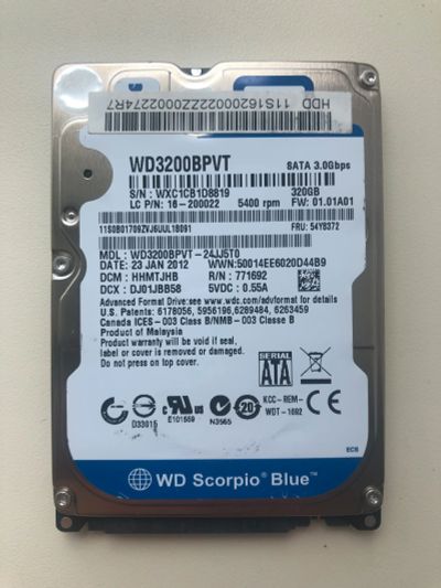 Лот: 19202434. Фото: 1. SATA-II 320Gb Western Digital... Жёсткие диски