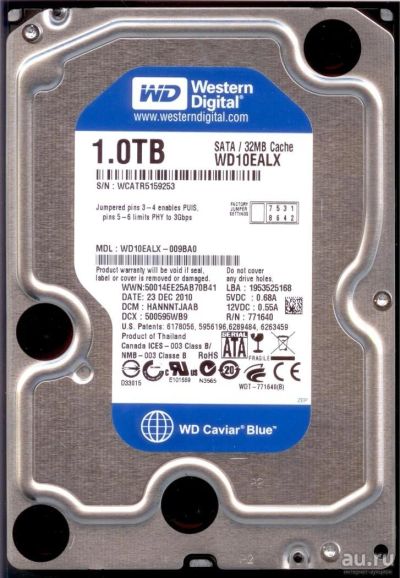 Лот: 10320499. Фото: 1. С гарантией! 1 ТБ Жесткий диск... Жёсткие диски (HDD)