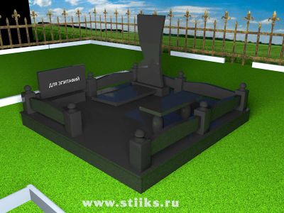 Лот: 8966845. Фото: 1. Мемориальный комплекс из черного... Ритуальные товары