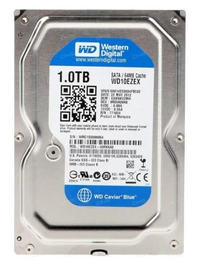 Лот: 12252349. Фото: 1. HDD 1Tb WD Blue WD10EZEX. Жёсткие диски (HDD)