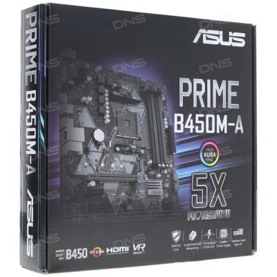 Лот: 16724467. Фото: 1. Материнская плата ASUS PRIME B450M-A... Материнские платы