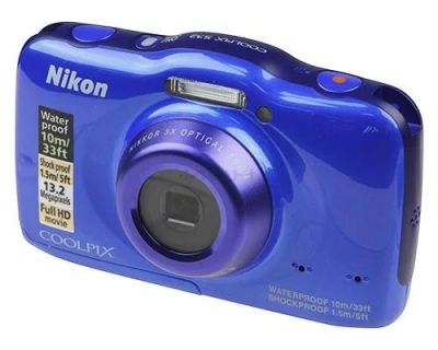 Лот: 4554056. Фото: 1. Фотокамера Nikon S32 Blueрюкзак... Цифровые компактные