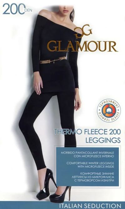 Лот: 8366705. Фото: 1. Теплые леггинсы Glamour Thermo... Колготки, чулки