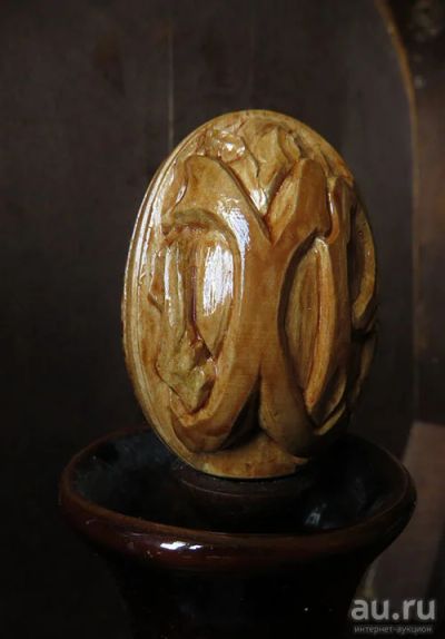Лот: 14730648. Фото: 1. 3 Резьба по дереву Яйцо деревянное... Скульптуры