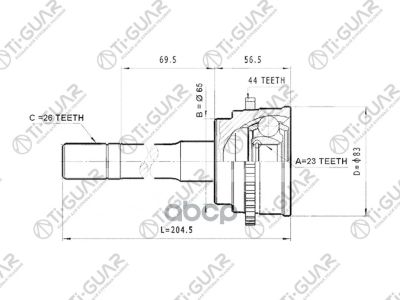 Лот: 21869973. Фото: 1. Шрус Tg6835z44ma035a44 Tiguar... Другое (автозапчасти)
