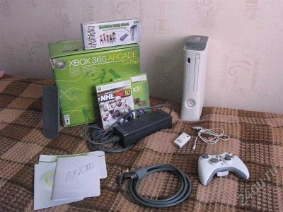 Лот: 479559. Фото: 1. xbox 360(arcade) + 120gb hdd... Игровые приставки, консоли