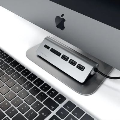 Лот: 21574421. Фото: 1. USB-концентратор Satechi USB-C... USB-флеш карты