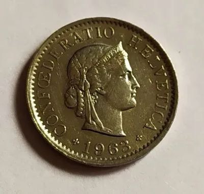 Лот: 25722323. Фото: 1. Швейцария 5 раппен 1963. Европа